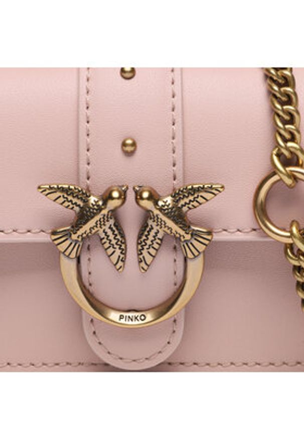 Pinko Torebka Love One Micro C PE 23 PCPL 100064 A0F1 Różowy. Kolor: różowy. Materiał: skórzane