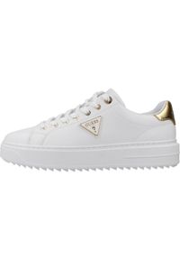 Guess - Kapcie GUESS FLJD12 LEA12 Biały. Kolor: biały. Materiał: syntetyk, tkanina, skóra. Styl: sportowy