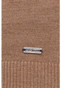 Tom Tailor Sweter męski kolor brązowy. Okazja: na co dzień. Kolor: brązowy. Materiał: materiał, jedwab, tkanina, dzianina. Długość rękawa: długi rękaw. Długość: długie. Styl: casual #3