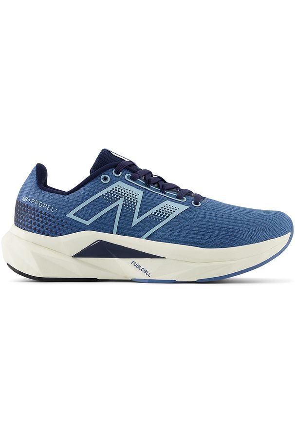 Buty damskie New Balance FuelCell Propel v5 WFCPRLH5 – niebieskie. Okazja: na co dzień. Kolor: niebieski. Materiał: poliester, materiał, syntetyk, guma. Szerokość cholewki: normalna. Sport: fitness, bieganie