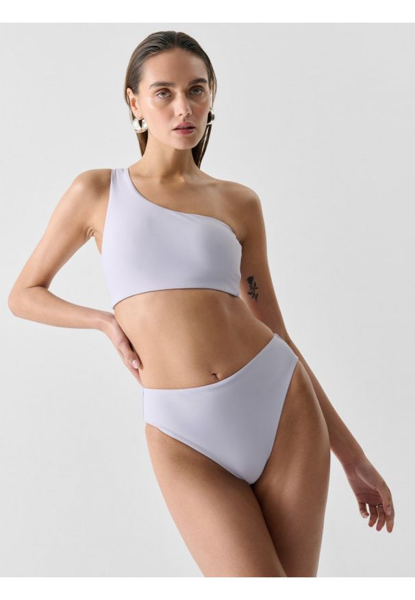 outhorn - Góra od bikini - fioletowa. Kolor: fioletowy. Materiał: materiał, elastan, tkanina, poliester, skóra, syntetyk. Wzór: gładki