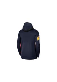 Nike - Bluza męska nike nba golden state warriors showtime city edition therma flex. Kolor: niebieski. Materiał: poliester, elastan. Sport: bieganie