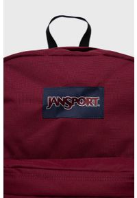 JanSport - Jansport plecak kolor bordowy duży gładki. Kolor: czerwony. Materiał: poliester. Wzór: gładki #3