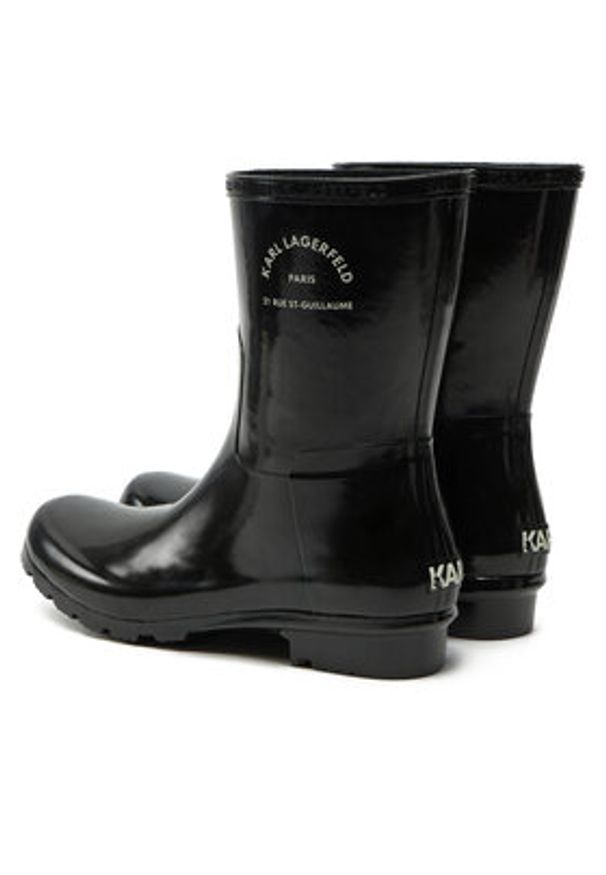 Karl Lagerfeld - KARL LAGERFELD Kalosze KL47075S Czarny. Kolor: czarny. Materiał: syntetyk