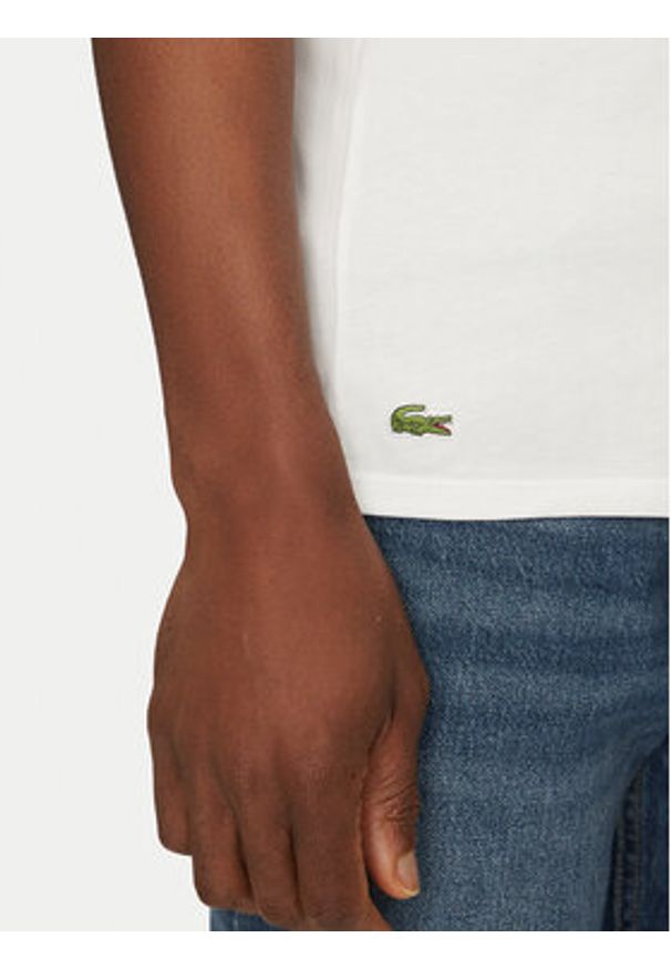 Lacoste Komplet t-shirtów TH9008 Biały Slim Fit. Kolor: biały. Materiał: bawełna