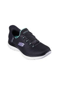 skechers - Buty do chodzenia damskie Skechers Summits Diamond Dream. Kolor: czarny. Materiał: materiał, syntetyk, tkanina. Szerokość cholewki: normalna. Sport: turystyka piesza