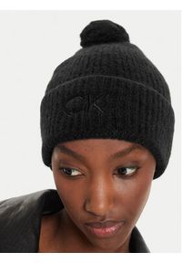 Calvin Klein Czapka Embroidery Airy K60K612586 Czarny. Kolor: czarny. Materiał: wełna #5