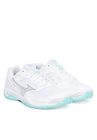 Mizuno Buty halowe Wave Phantom 3 X1GB2260 Biały. Kolor: biały. Materiał: skóra. Model: Mizuno Wave #3
