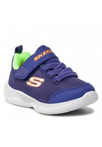 skechers - Buty do chodzenia niemowlęce Skechers Skech Stepz 20. Kolor: niebieski. Materiał: materiał, syntetyk, tkanina. Sport: turystyka piesza