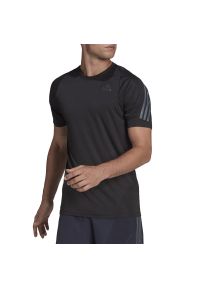 Adidas - Koszulka adidas Run Icon HE2474 - czarna. Kolor: czarny. Materiał: poliester, materiał. Sport: bieganie