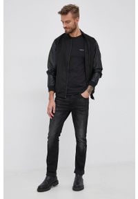 VERSACE - Versace T-shirt (2-pack) męski kolor czarny gładki. Okazja: na co dzień. Kolor: czarny. Materiał: dzianina. Wzór: gładki. Styl: casual