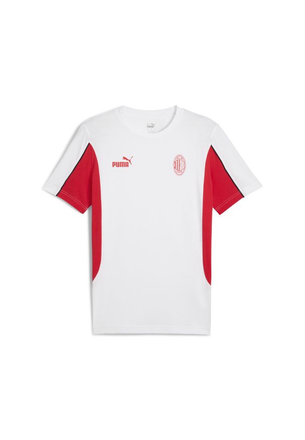 Puma - Męska koszulka AC Milan ftblARCHIVE PUMA White For All Time Red. Kolor: biały, czerwony, wielokolorowy. Materiał: guma. Wzór: nadruk