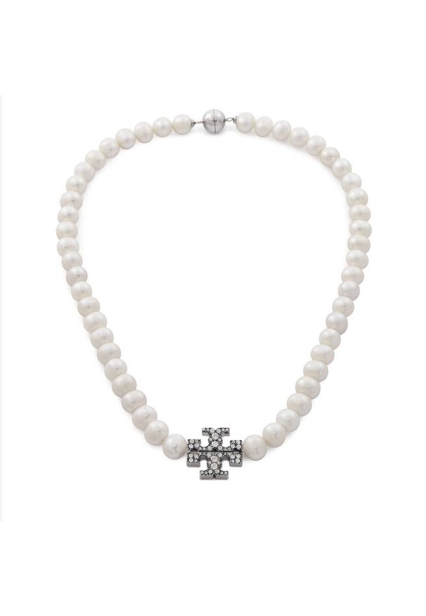Naszyjnik Tory Burch. Kolor: biały