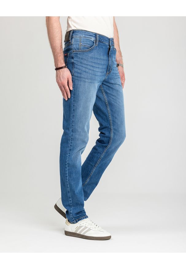 Męskie Spodnie Jeansowe Mustang Style Tramper Tapered Denim Blue 1018016 5000 623