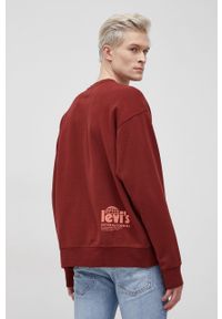 Levi's® - Levi's Bluza męska kolor bordowy gładka. Okazja: na spotkanie biznesowe. Kolor: czerwony. Materiał: dzianina. Wzór: gładki. Styl: biznesowy #3