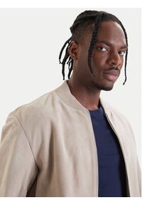 BOSS Kurtka skórzana H-Muller 50543213 Beżowy Regular Fit. Kolor: beżowy. Materiał: skóra #2