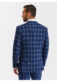 Pako Lorente - PAKO LORENTE – Granatowa marynarka garniturowa w niebieską kratę. Kolor: niebieski. Materiał: poliester, elastan, wiskoza #3
