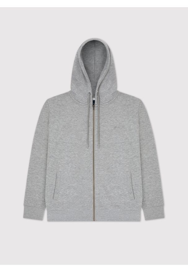 Pako Lorente - Rozpinana bluza dresowa w szarym kolorze. Okazja: na co dzień. Typ kołnierza: kaptur. Kolor: szary. Materiał: dresówka. Wzór: gładki. Styl: casual