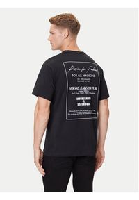 Versace Jeans Couture T-Shirt 79GAHE10 CJ00E Czarny Regular Fit. Kolor: czarny. Materiał: bawełna #4