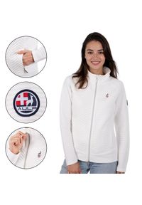 Aulp - Bluza polarowa damska AULP SIMIX oddychająca. Kolor: biały. Materiał: polar