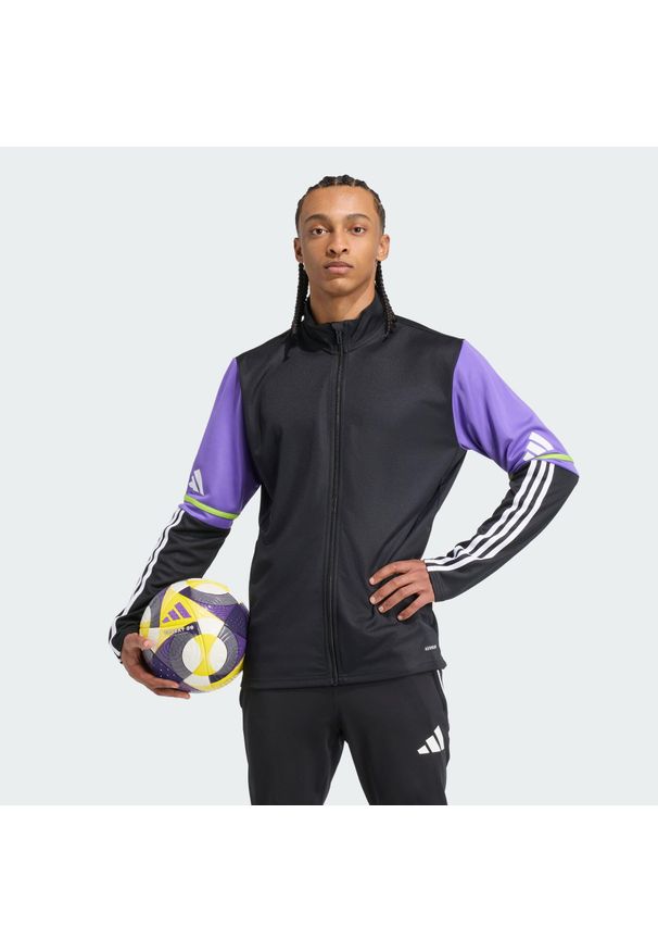 Adidas - Bluza Squadra 25 Training. Kolor: czarny, wielokolorowy, fioletowy. Materiał: materiał. Sport: piłka nożna