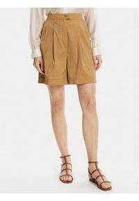 Max Mara Beachwear Bermudy Sultano 2516141019 Brązowy Relaxed Fit. Kolor: brązowy. Materiał: bawełna