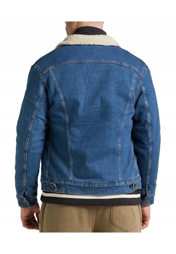 Lee - LEE SHERPA JACKET MĘSKA KURTKA SHERPA PRZEJŚCIOWA AZURE L87AMWFW 112321554