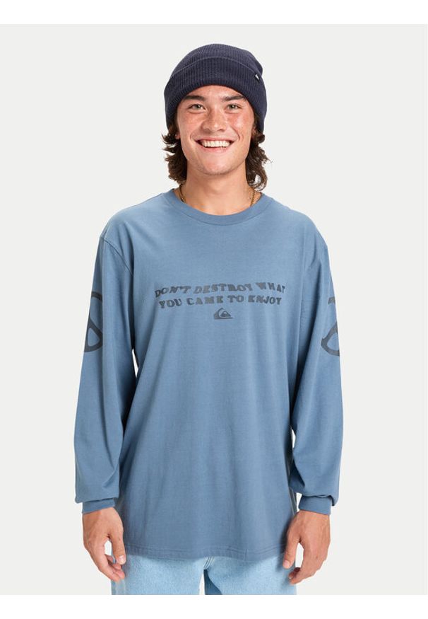 Quiksilver Longsleeve Ev Cold Ways EQYZT08190 Niebieski Regular Fit. Kolor: niebieski. Materiał: bawełna. Długość rękawa: długi rękaw