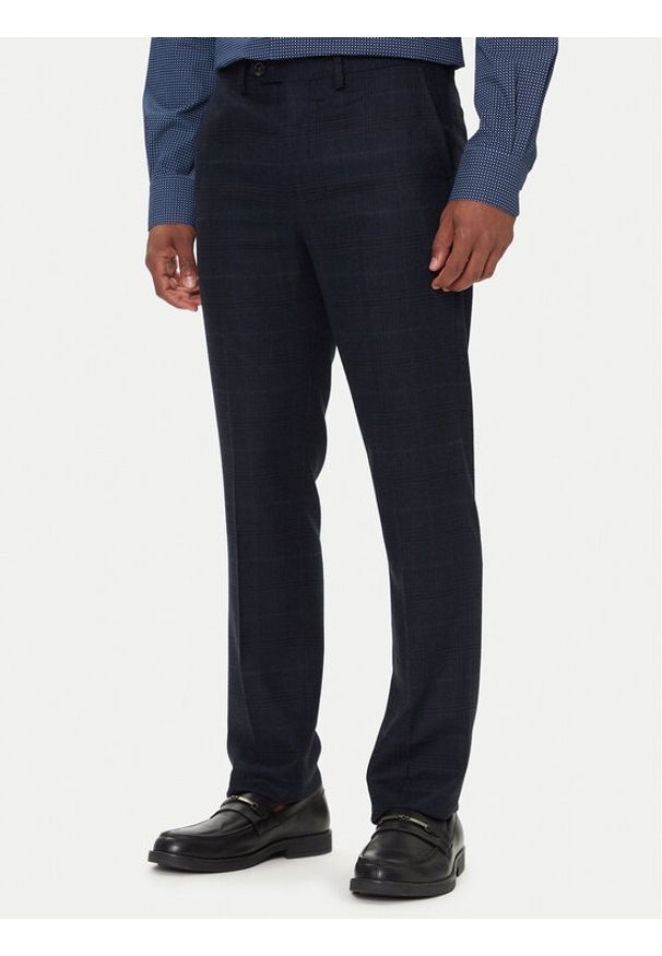 TOMMY HILFIGER - Tommy Hilfiger Chinosy Denton MW0MW40782 Granatowy Slim Fit. Kolor: niebieski. Materiał: wełna