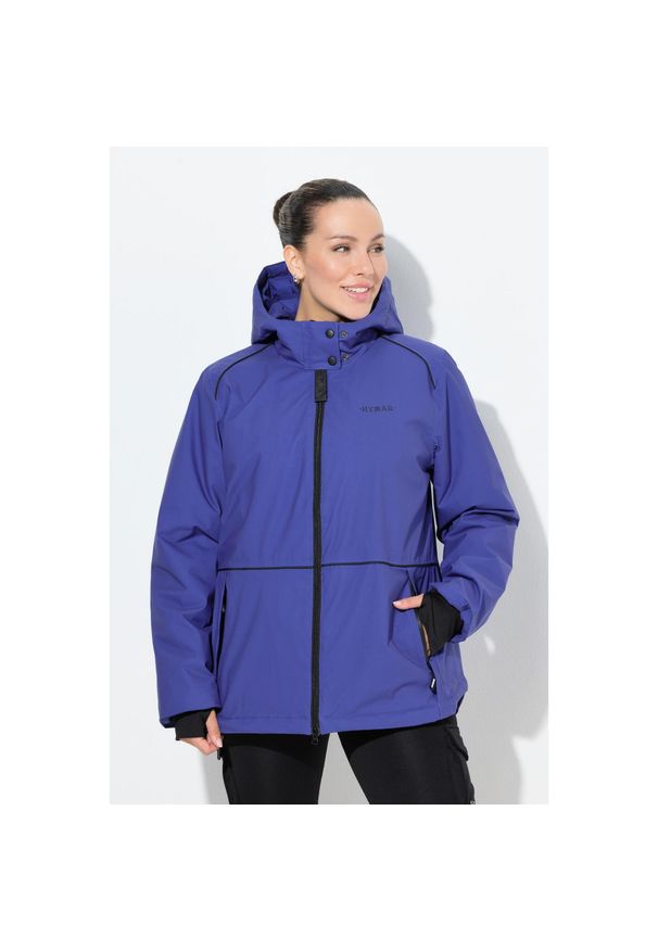 ULLA POPKEN - Damskie Kurtka funkcyjna HYPRAR wodoodporna dwukierunkowy zamek błyskawiczny. Kolekcja: plus size. Kolor: niebieski. Materiał: poliester, materiał. Sport: turystyka piesza