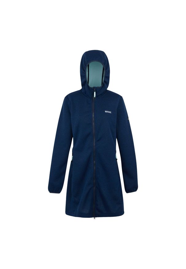 Regatta - Bluza Polarowa Damska Melanżowy Longline Bloomfield. Kolor: niebieski. Materiał: polar. Wzór: melanż. Sezon: zima. Styl: sportowy. Sport: turystyka piesza