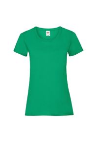 FRUIT OF THE LOOM - Koszulka Damska Valueweight. Kolor: zielony