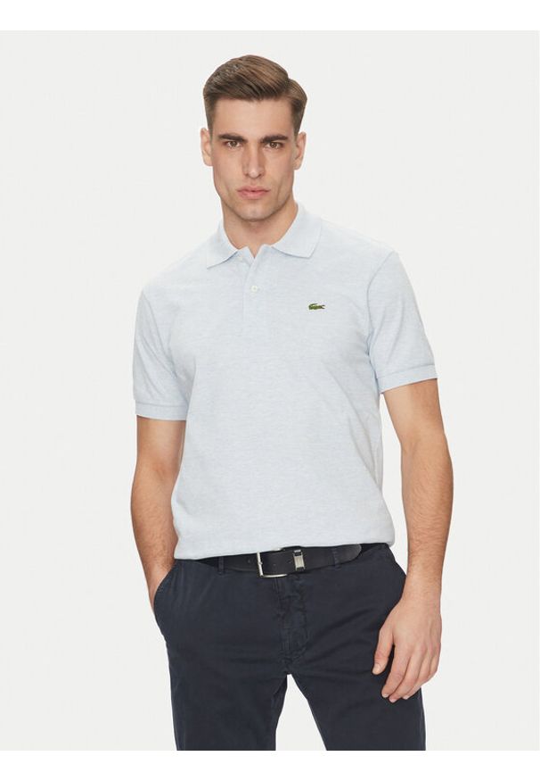 Lacoste Polo L1264 Błękitny Classic Fit. Typ kołnierza: polo. Kolor: niebieski. Materiał: bawełna