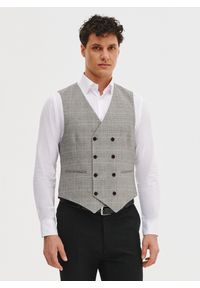 Pako Lorente - PAKO LORENTE – Dwurzędowa kamizelka w kratę. Materiał: poliester, elastan, wiskoza. Styl: elegancki, młodzieżowy #1