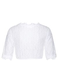 Bluzka koronkowa w ludowym stylu bonprix biały. Kolor: biały. Materiał: koronka #4