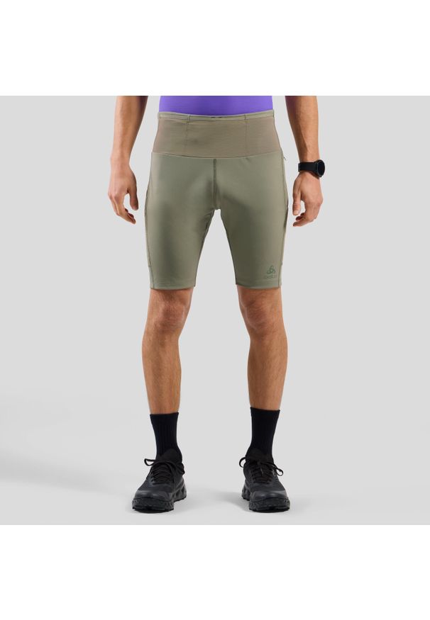 Spodenki męskie Odlo X-ALP TRAIL CARGO Tights short. Kolor: zielony. Sport: bieganie