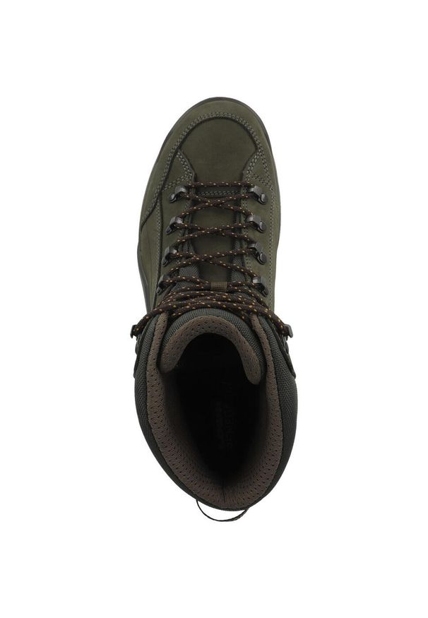 Buty trekkingowe męskie Lowa Renegade Evo Mid Gtx. Wysokość cholewki: za kostkę. Zapięcie: sznurówki. Kolor: zielony. Materiał: materiał, skóra, syntetyk. Szerokość cholewki: normalna