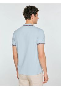 Big-Star - Koszulka męska polo z kontrastowym wykoŅczeniem niebieska Polos 400. Typ kołnierza: polo. Kolor: niebieski. Materiał: dzianina, materiał. Wzór: nadruk. Styl: elegancki, klasyczny, sportowy #5