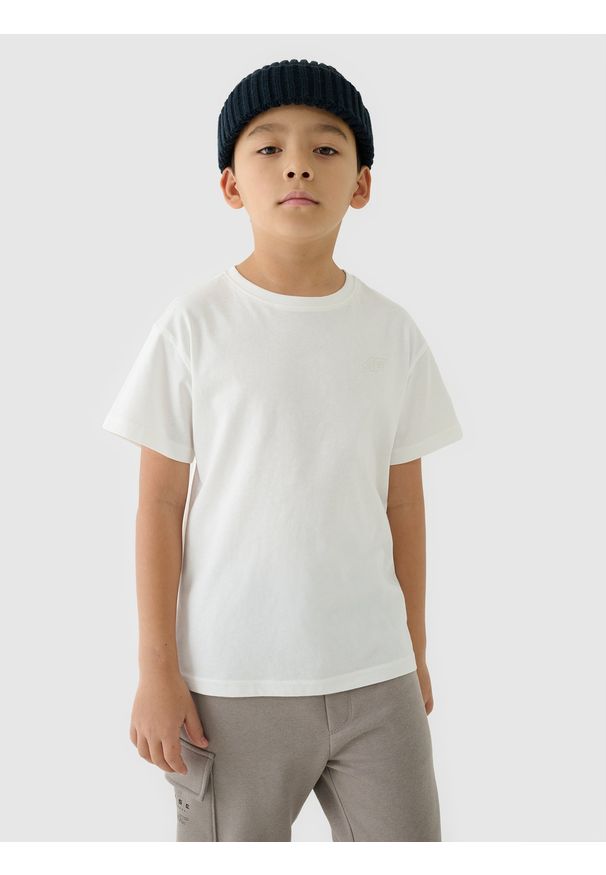 4f - 4F T-shirt gładki (2-pack) dziecięcy - multikolor 122/128 (6-8 lat). Okazja: na co dzień. Kolor: wielokolorowy. Materiał: dzianina, bawełna, jersey. Długość rękawa: krótki rękaw. Długość: krótkie. Wzór: gładki. Sezon: lato. Styl: klasyczny, sportowy, casual