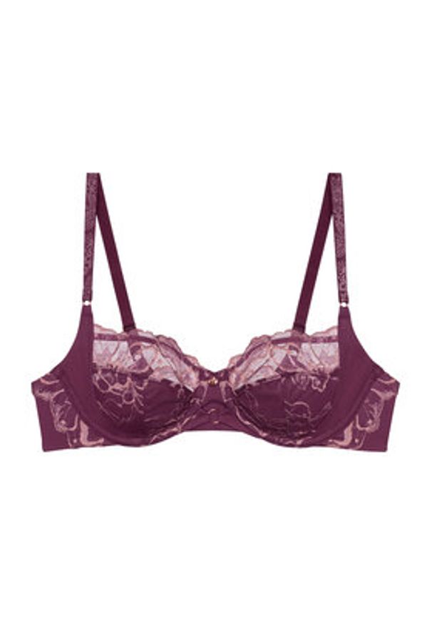 Triumph Biustonosz balkonetka Wild Gardenia Florale 10224879 Fioletowy. Kolor: fioletowy. Materiał: lyocell