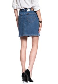 Lee - SPÓDNICA JEANSOWA LEE A LINE SKIRT MID STONEWASH L38NMG44. Materiał: jeans #10