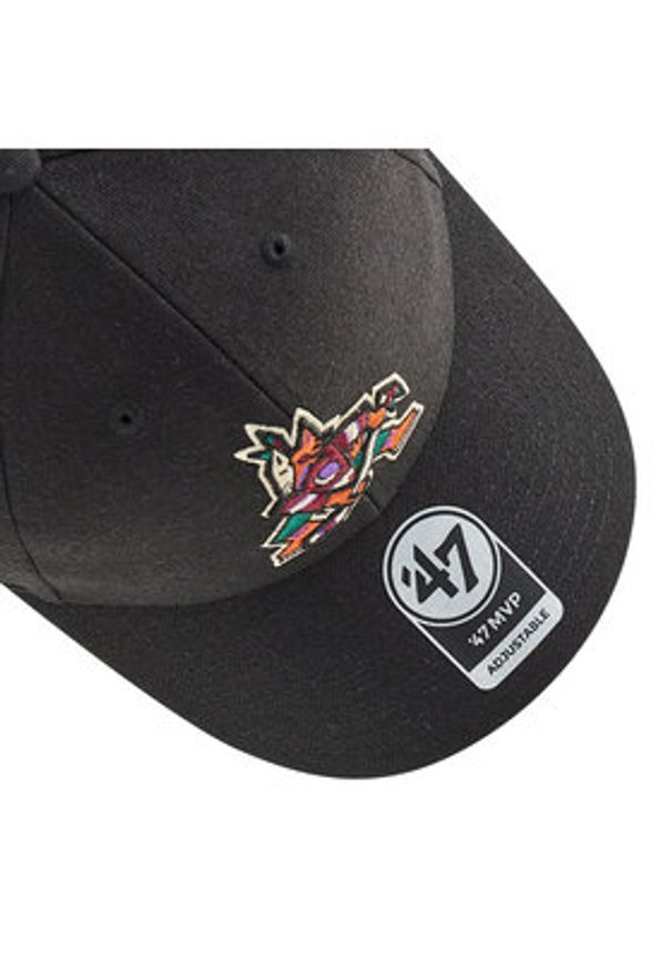 47 Brand Czapka z daszkiem Arizona Coyotes '47 Mvp H-MVP21WBV-BKD Czarny. Kolor: czarny. Materiał: materiał