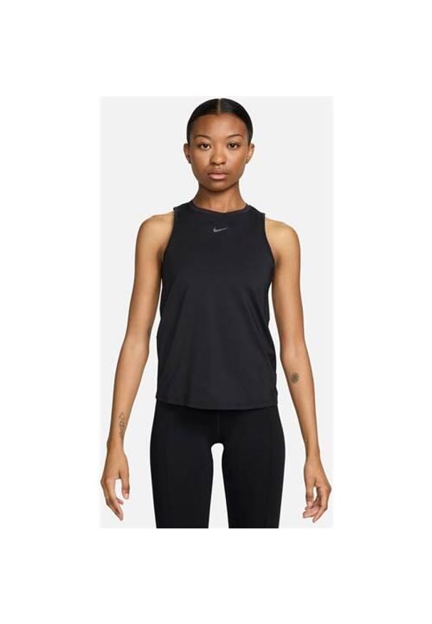 Koszulka treningowa damska Nike One Classic. Kolor: czarny, wielokolorowy. Długość rękawa: bez rękawów. Sport: bieganie