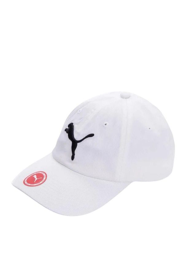Puma - Bawełniana Czapka Z Daszkiem Essential Big Cat. Kolor: biały. Materiał: bawełna