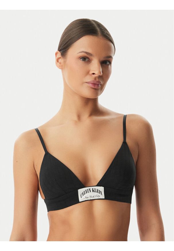 Calvin Klein Underwear Biustonosz braletka LV00QF8886 Czarny. Kolor: czarny. Materiał: bawełna