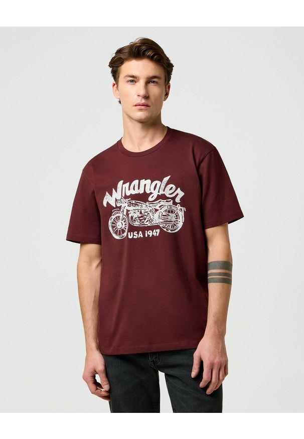 Wrangler - MESKA KOSZULKA WRANGLER AMERICANA TEE DECADENT CHOCOLATE 112371413