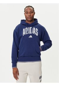 Adidas - adidas Bluza Collegiate KC3874 Niebieski Regular Fit. Kolor: niebieski. Materiał: syntetyk, bawełna