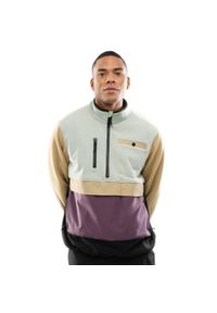 SIROKO - Męska bluza polarowa ze stójką Siroko Vinicunca Olive Green. Typ kołnierza: kołnierzyk stójkowy. Kolor: zielony. Materiał: polar. Długość: krótkie #1