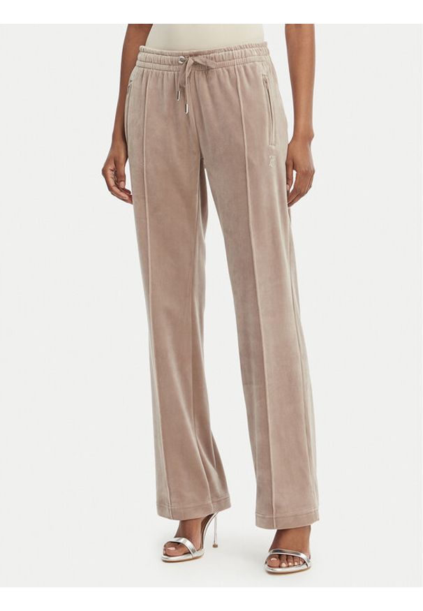 Juicy Couture Spodnie dresowe Tina JCWBJ126327 Beżowy Straight Leg. Kolor: beżowy. Materiał: syntetyk