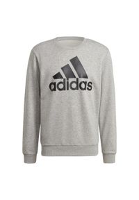 Adidas - Bluza męska adidas Essentials Sweatshirt. Typ kołnierza: bez kaptura. Kolor: szary, czarny, wielokolorowy